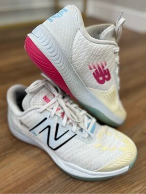 New Balance FuelCell 996 Pickleball Shoes Womens 8 White Pink Court Sneakers